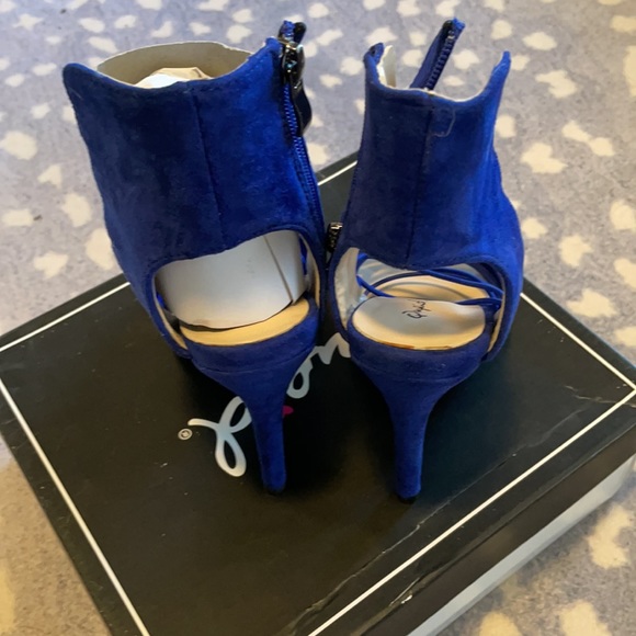 Cobalt blue strappy heels never worn - Picture 4 of 6